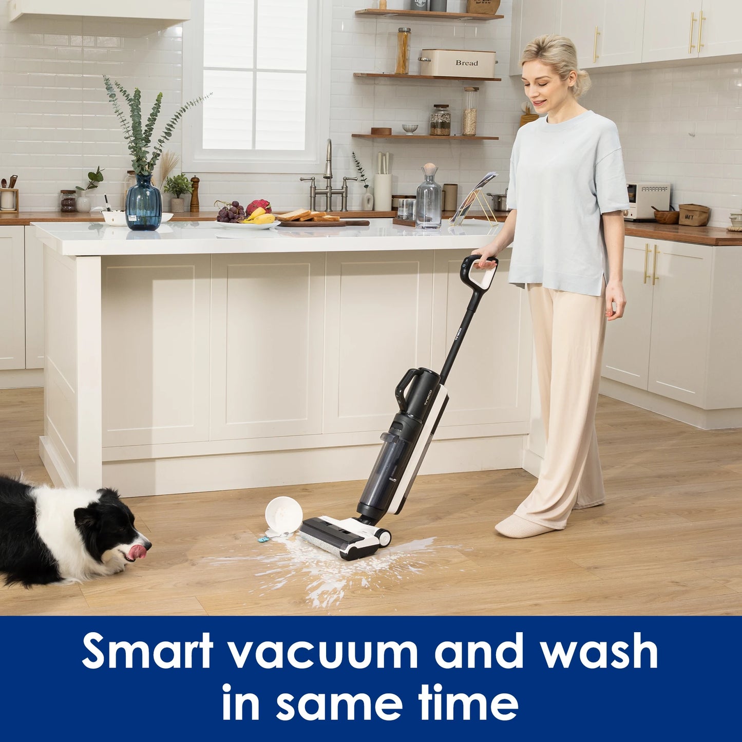 Tineco Floor One S5 Combo Wet Dry Vacuum Cleaner Cordless Smart Floor Washer Upright Home Electric Mop Wireless Self-Cleaning